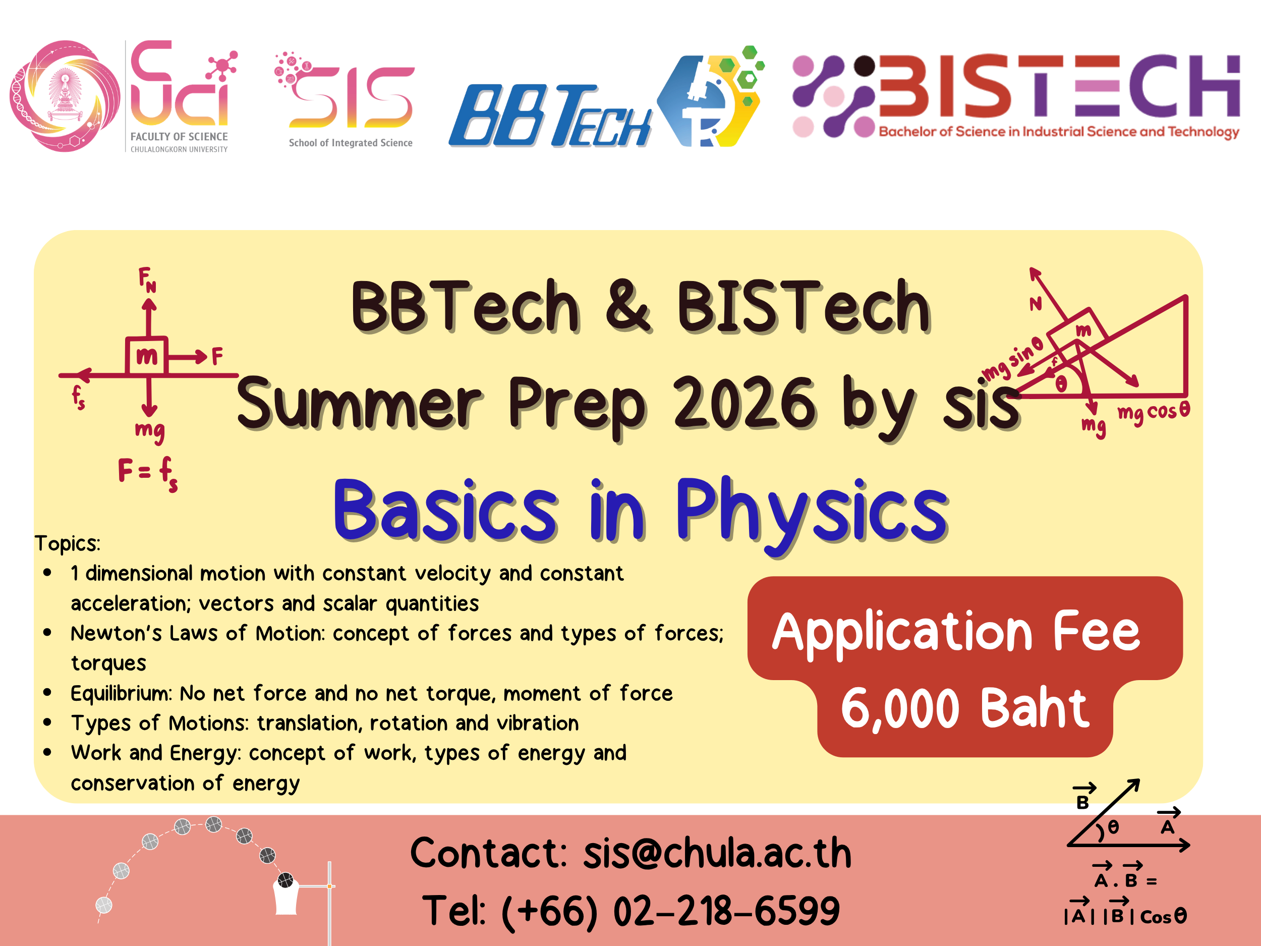 BBTech & BISTech Summer Prep 2026 by SIS - Basics in Physics (พื้นฐานทางฟิสิกส์)